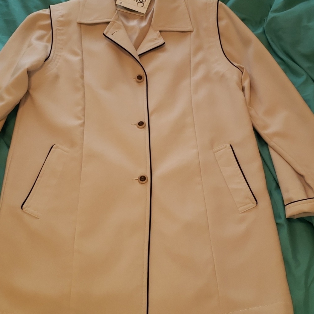 Cream rain jacket